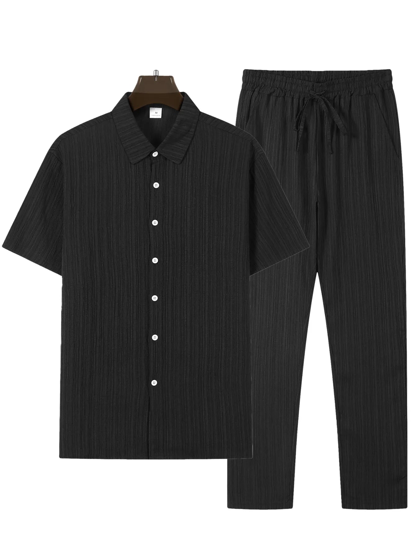 Ensemble homme casual chic – Chemise & pantalon assortis