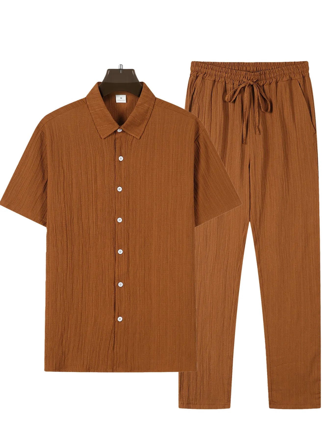 Ensemble homme casual chic – Chemise & pantalon assortis